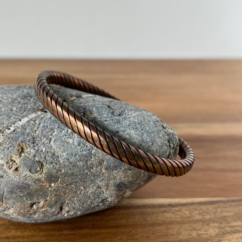 Twisted copper cuff bracelet